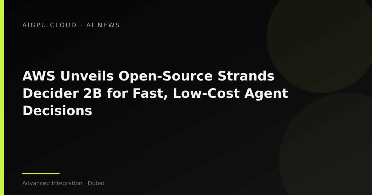 توضيح لنموذج قرار AWS Strands Decider 2B مع درجات الثقة