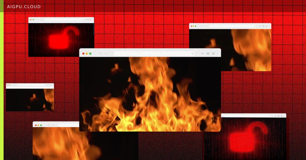Illustration of a PHP security alert with warning icons