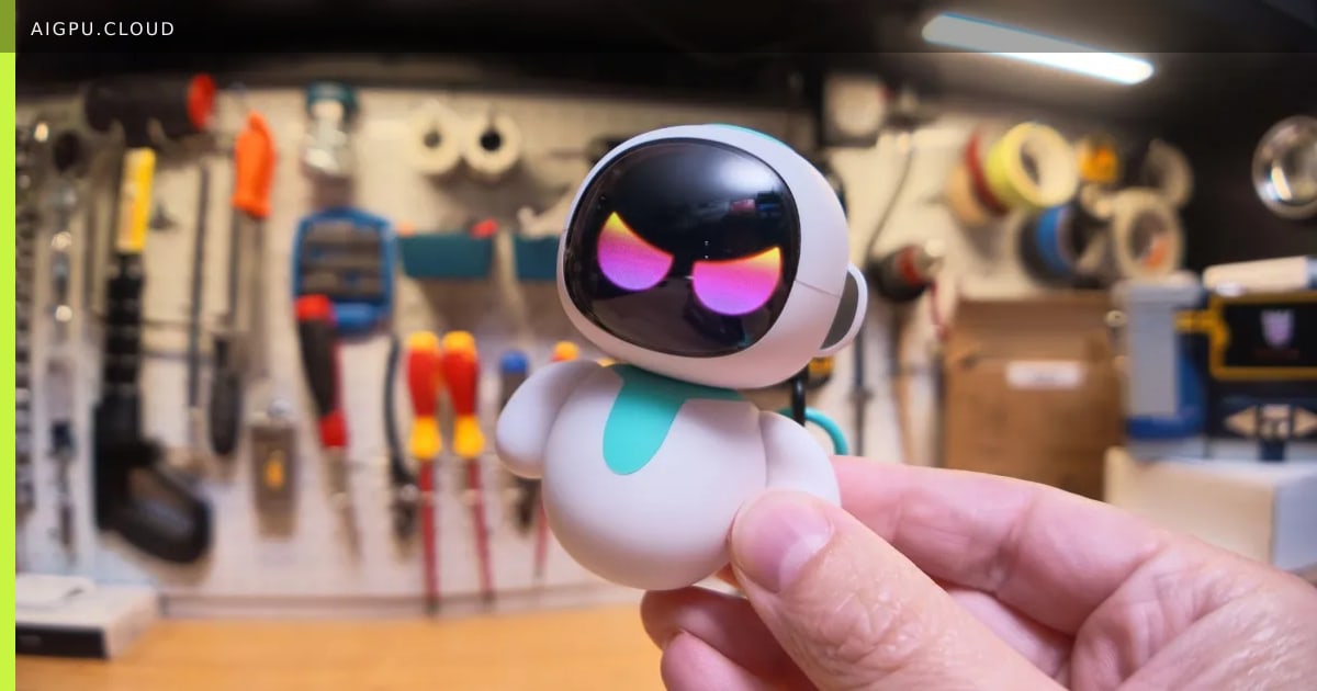 Eiliko robot toy displayed on a bag, highlighting its AI features and the security concerns raised.