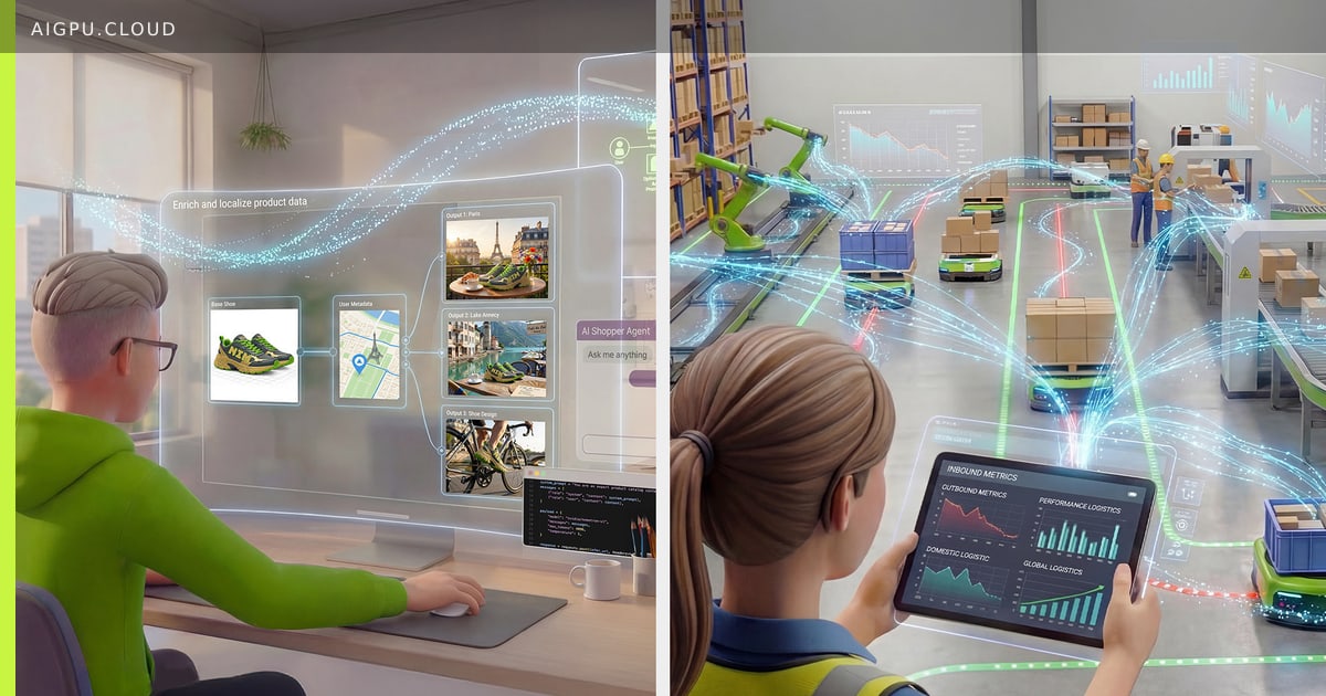 نشر ذكاء اصطناعي لتجارة التجزئة الأوروبية على وحدات معالجة NVIDIA الرسومية يظهر التوائم الرقمية، تحسين الاستدلال، والضبط الدقيق للنماذج المفتوحة