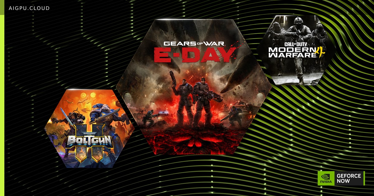 لقطة شاشة توضح واجهة GeForce NOW مع أيقونات Witcher 3 وCONTROL
