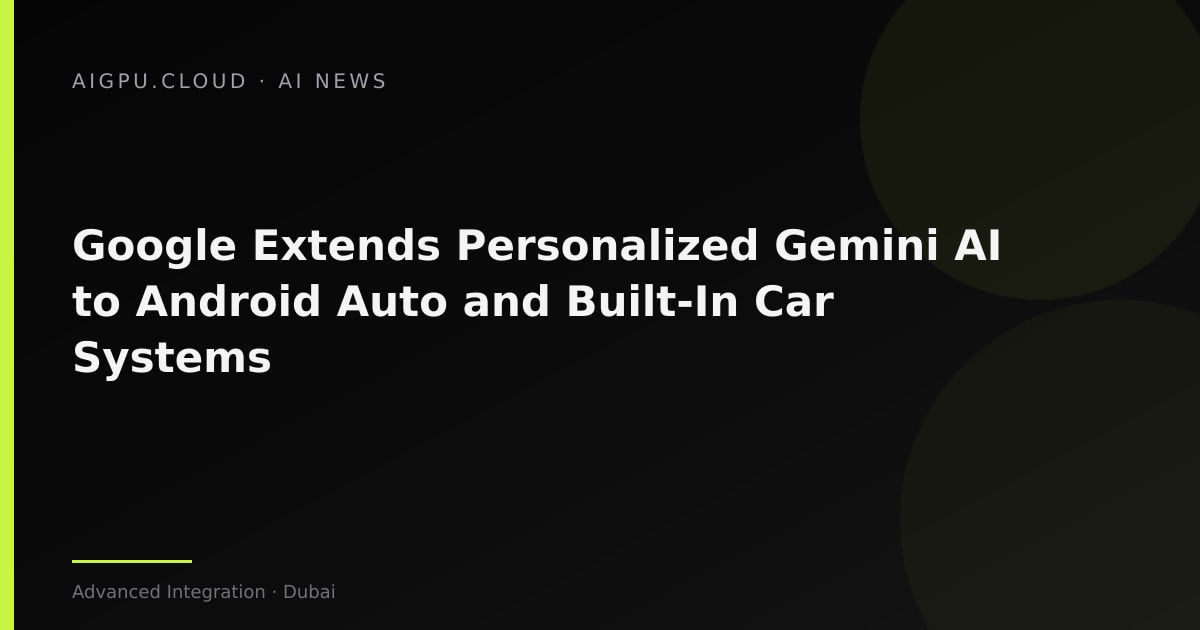 Dashboard showing Gemini AI assistant in a car