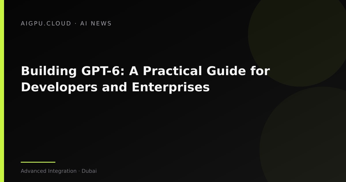 توضيح يصور مجموعة من وحدات معالجة الرسومات الحديثة تعالج استدلال GPT-6 مع مخططات تدفق البيانات وسلاسل العمل الإنتاجية