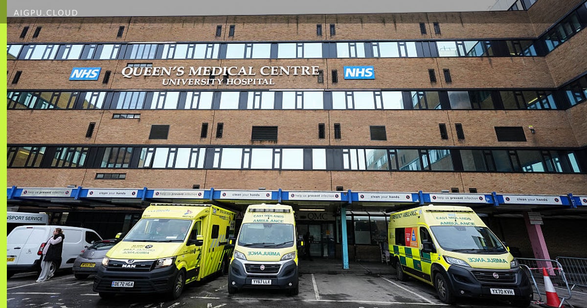 View of Queen's Medical Centre University Hospital, part of Nottingham University Hospitals NHS Trust