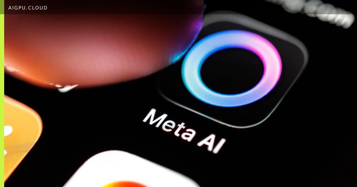Meta logo alongside a web crawler icon indicating data collection for AI