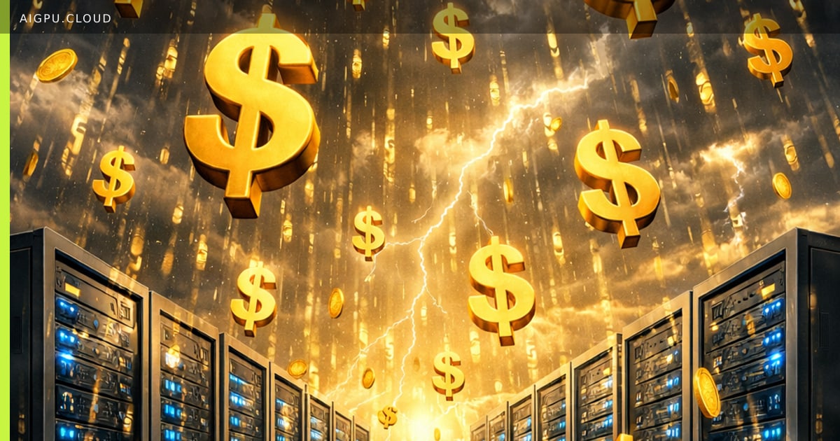 Illustration of a Microsoft Azure cloud data center with GPU servers