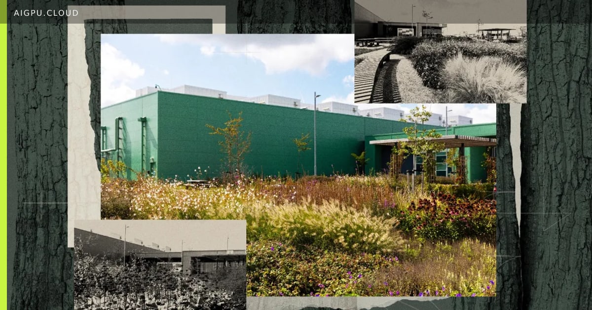Microsoft data center surrounded by native vegetation