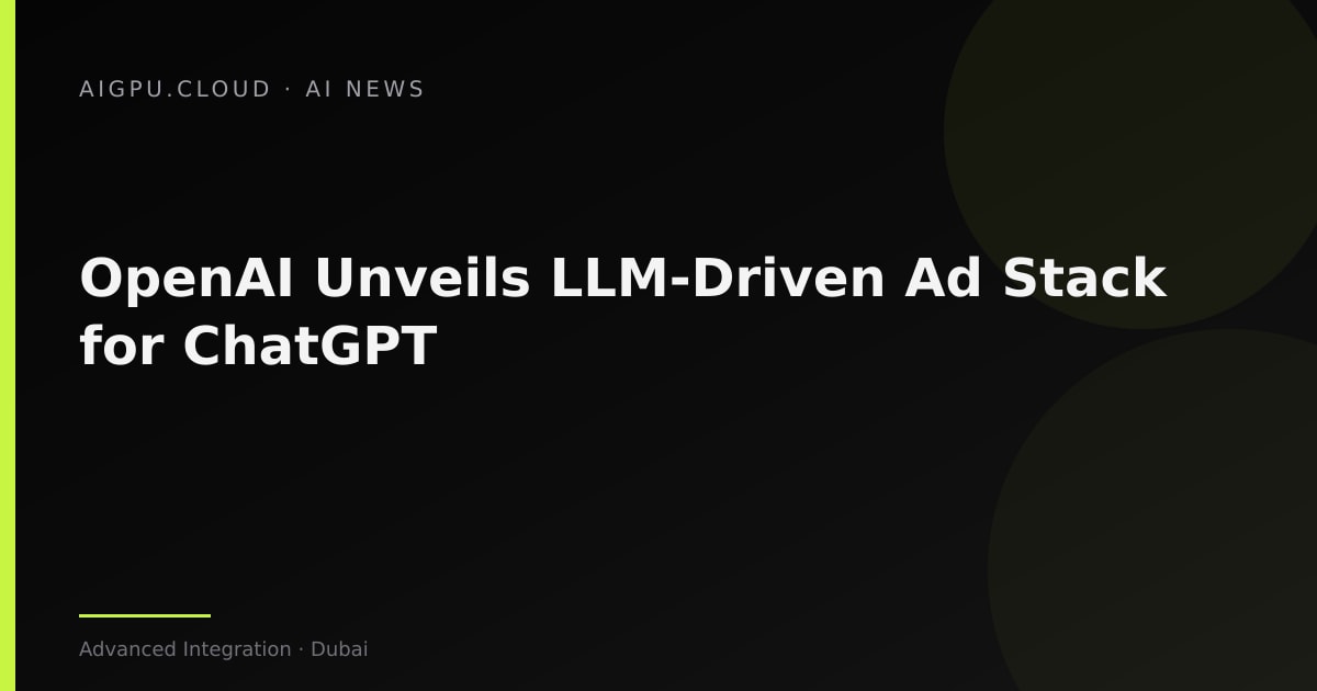 مخطط يوضح طبقات منظومة إعلانات تشات جي بي تي: كشف النية، ترتيب الإعلانات، وفصل الاستجابات