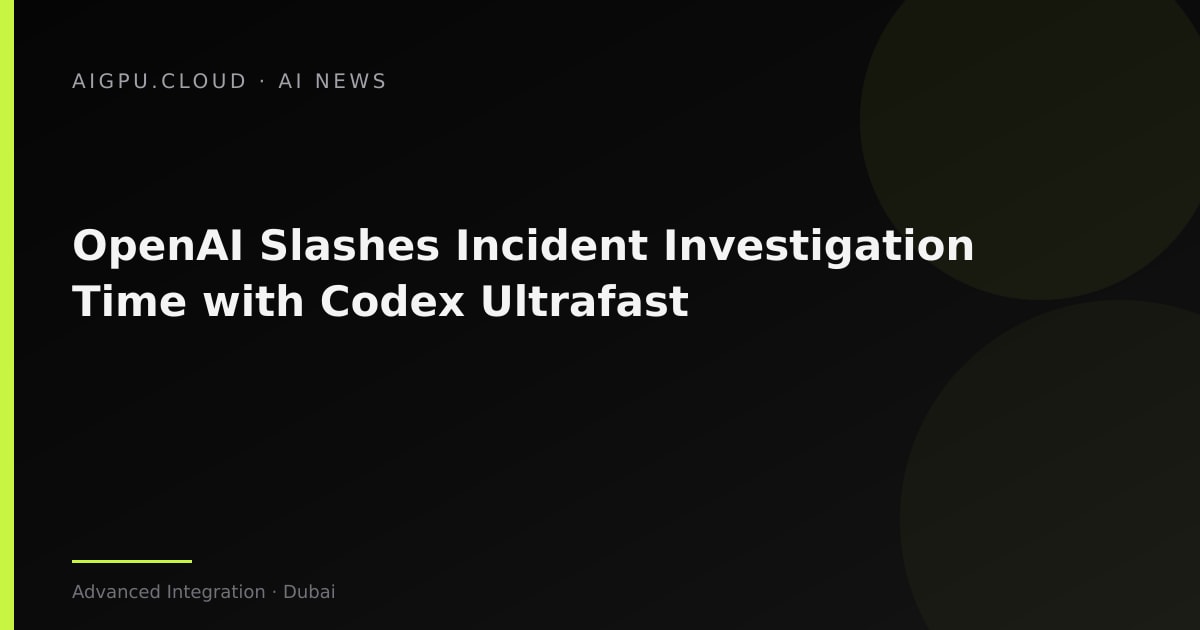 مهندسو أوبن أيه آي يستخدمون كودكس ألترا فاست للتحقيق في حوادث الإنتاج على عناقيد وحدات معالجة الرسومات