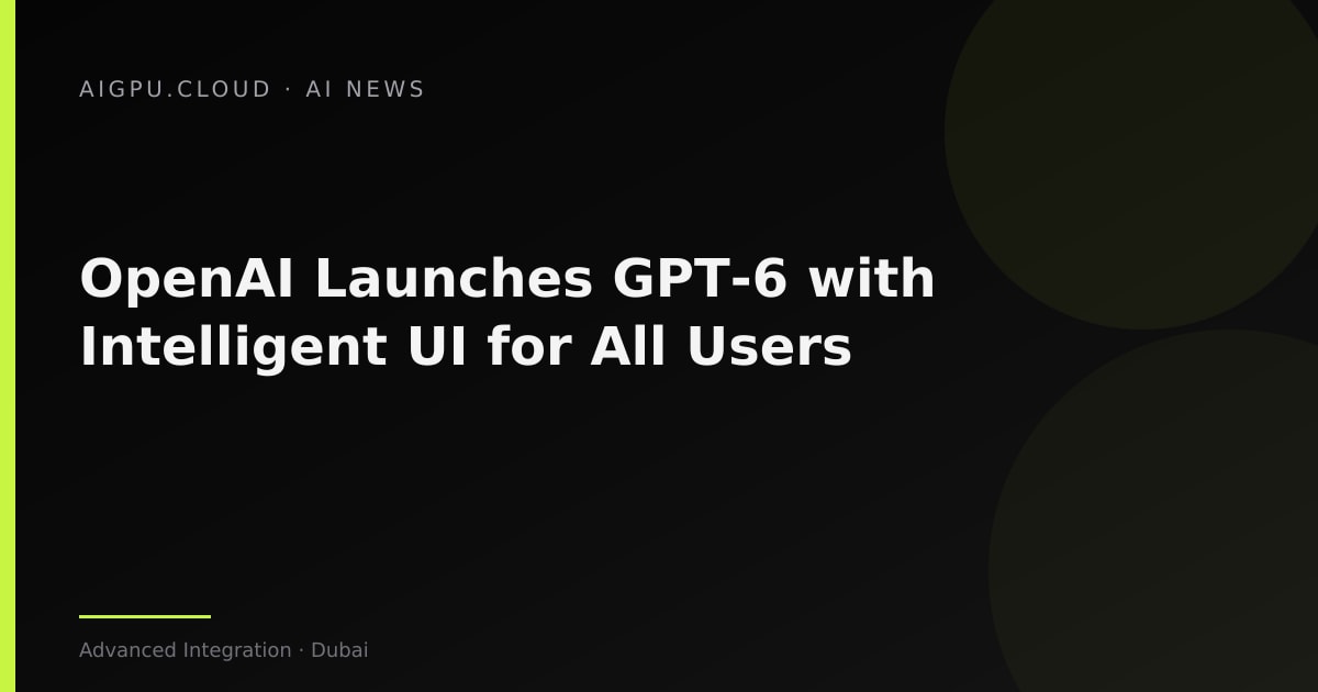 رسم توضيحي لواجهة GPT‑6 الذكية مع مخططات تفاعلية ومقتطفات أكواد