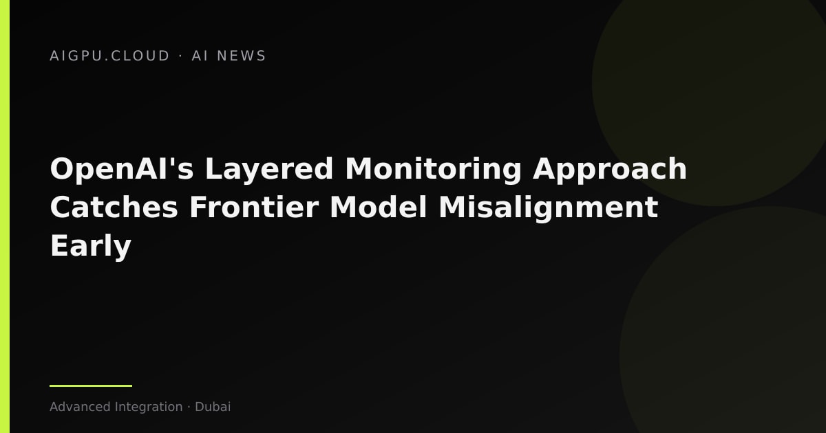 Diagram showing layered monitoring stack for frontier model alignment detection