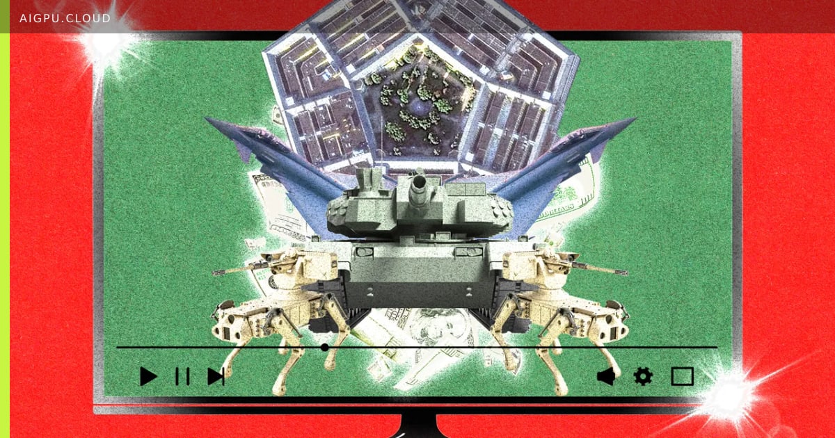 Illustration of Pentagon procurement workflow with AI video submissions