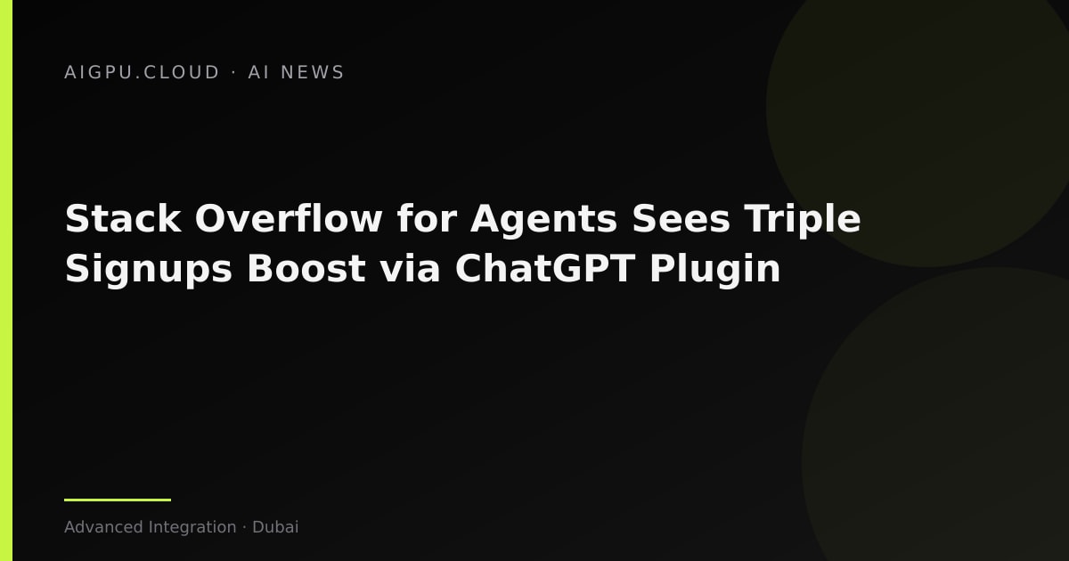 Illustration of Stack Overflow for Agents plugin boosting signups