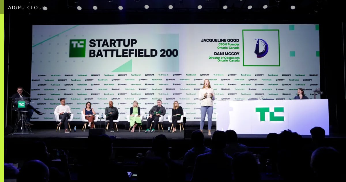 TechCrunch Disrupt 2026 expo hall with startup booths