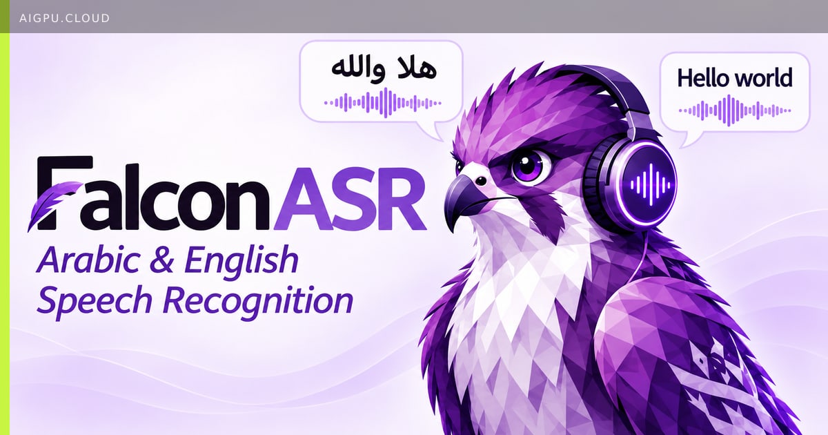 بطاقة نموذج Falcon-ASR تعرض معايير التعرّف الصوتي العربي وأداء اللهجة الإماراتية