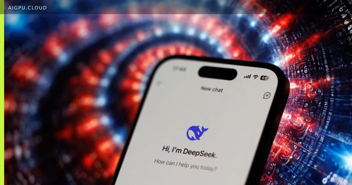 US flag behind a digital AI circuit pattern symbolizing national security policy