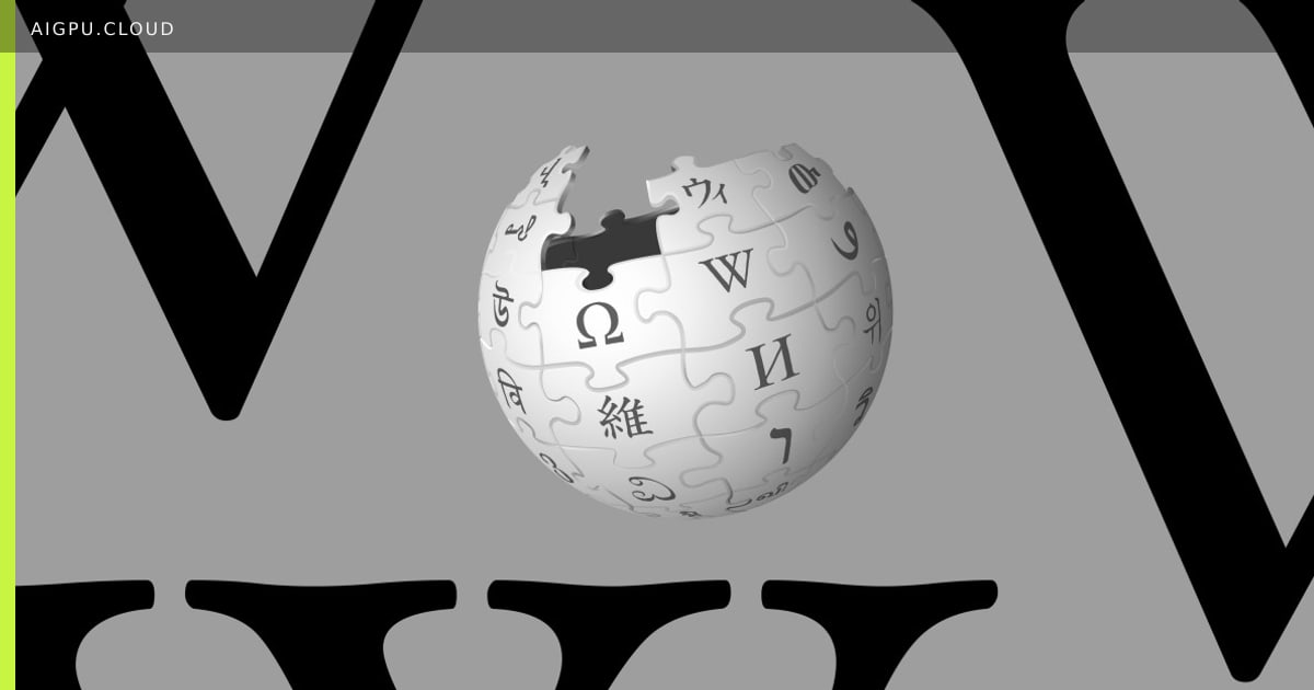 Wikimedia Foundation logo with gavel and AI neural network background